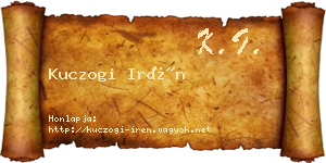 Kuczogi Irén névjegykártya